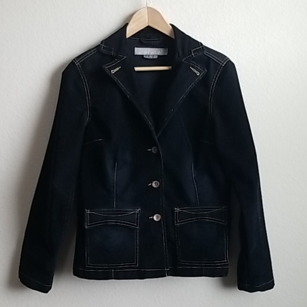 Jeanstar Corduroy Blazer Jacket in Black